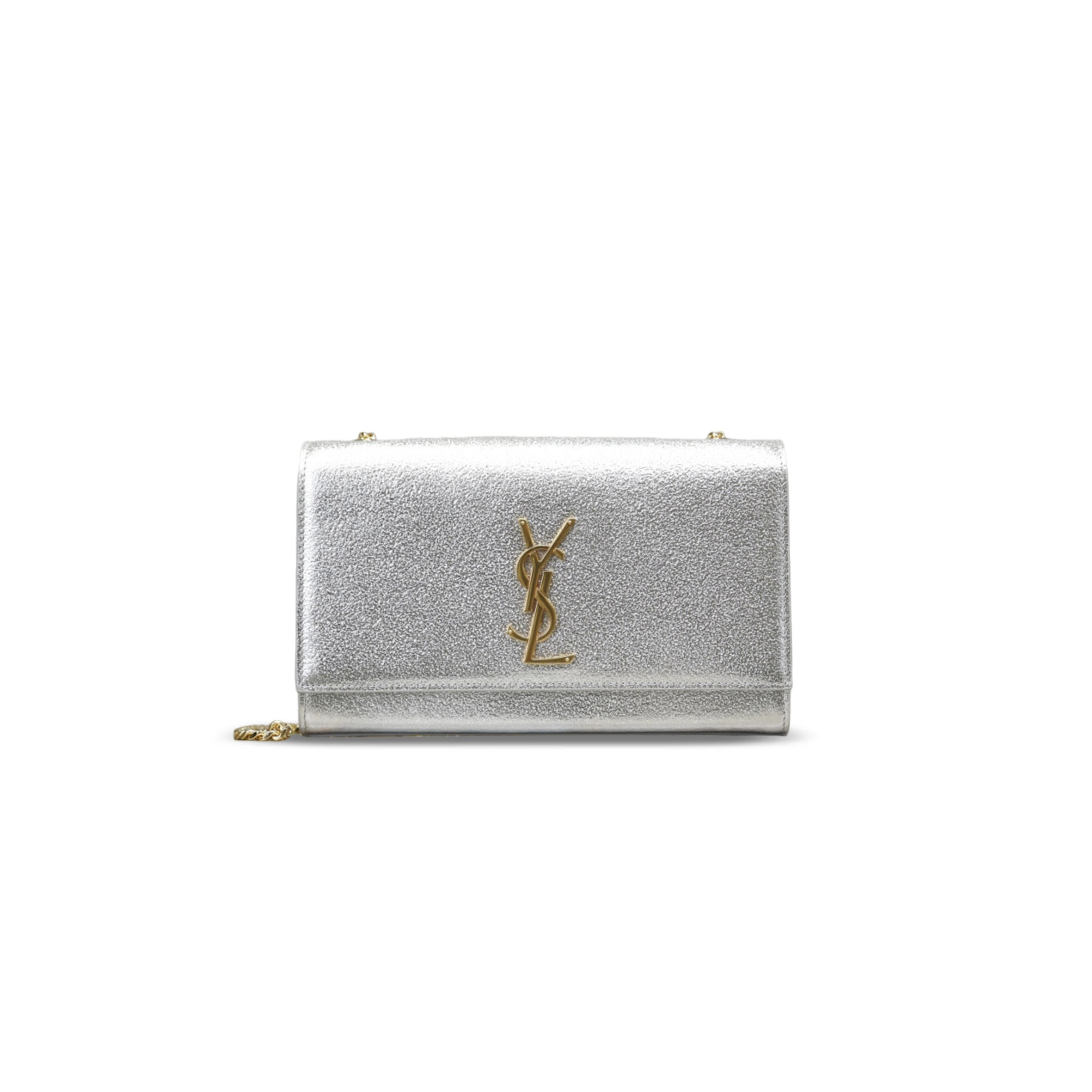 YSL KATE MEDIUM SILVER 364021 (24*14.5*5cm)